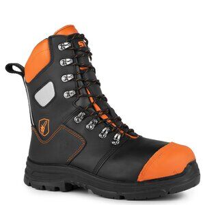 Battler, Orange | 8" Lumberjack Chainsaw Safety Work Composite Toe Boots